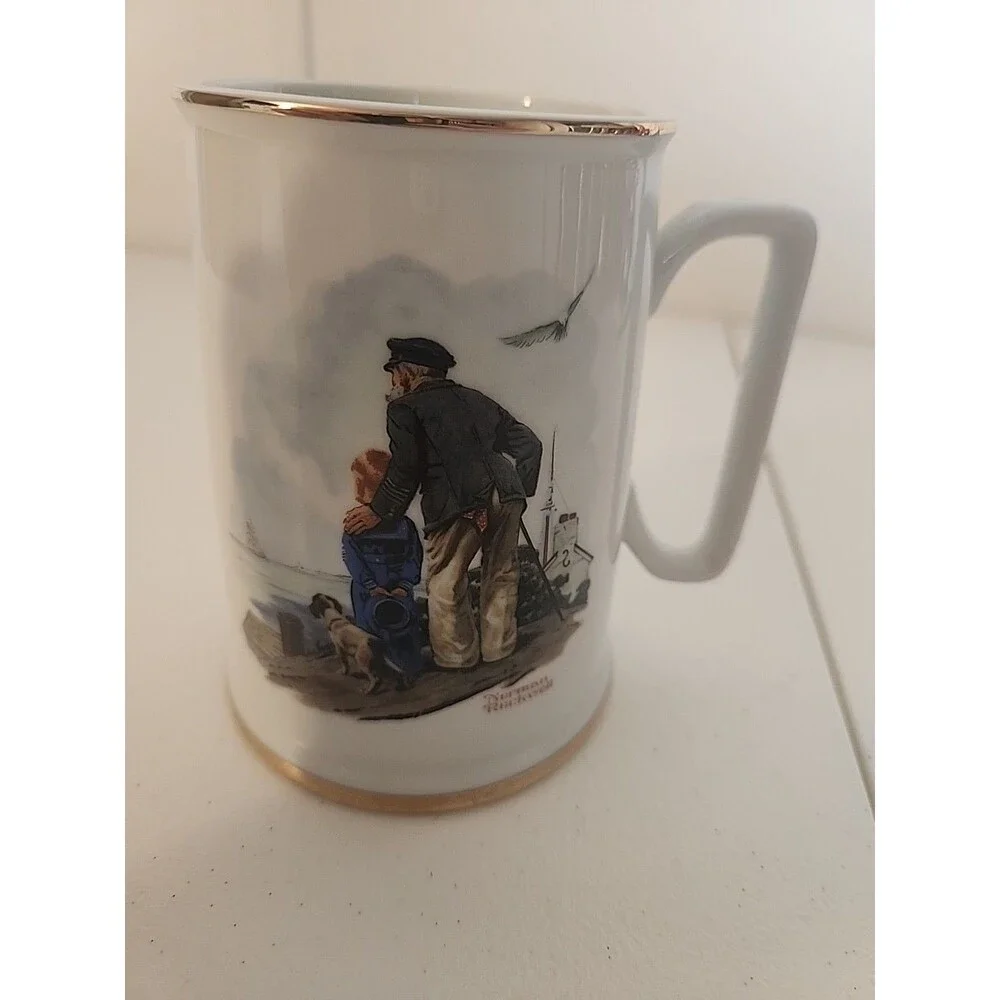 Norman Rockwell Looking Out To Sea Coffee Mug